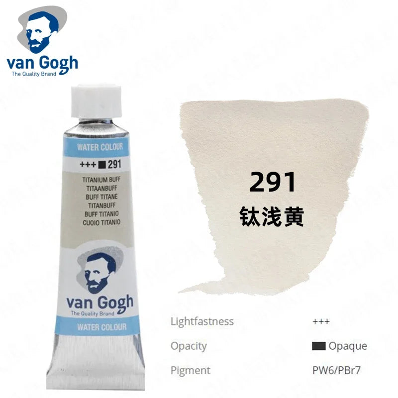 Talens Van Gogh Watercolor Paint,10ml Tube Artist Level Brilliant Transparent Intense Colors highest degree of lightfastness +++