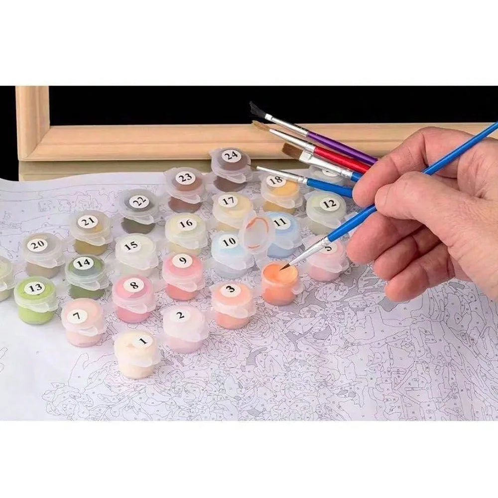 1pc Paint by Numbers Kit for Adults Beginner on Canvas, Painting Kits for Adults, DIY Hobbies for Women, Frameelss