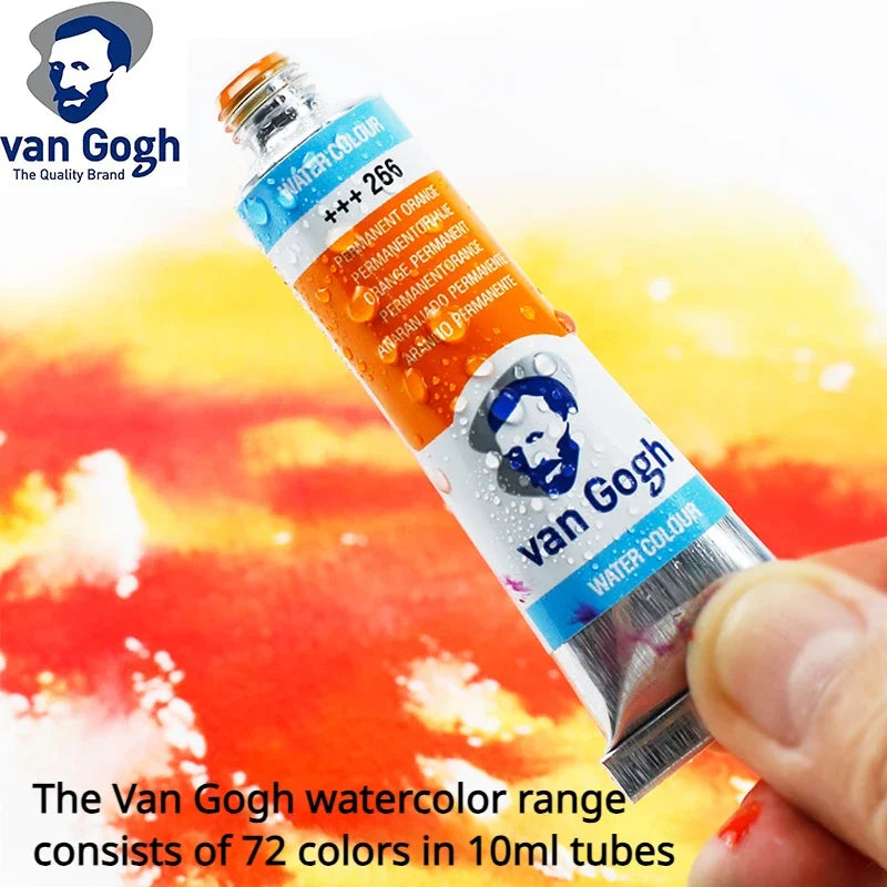 Talens Van Gogh Watercolor Paint,10ml Tube Artist Level Brilliant Transparent Intense Colors highest degree of lightfastness +++
