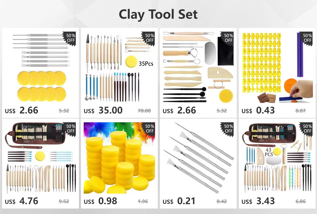Polymer Clay Set Clay Sculpting Tools Set With Air Drying Practical Ceramic Clay Carving Tools Drawing/ Molding/ Modeling Gifts