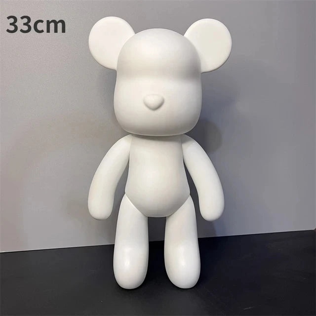 DIY Fluid Bear Sculpture Handmade Bearbrick Doll Ornaments Violent Bear Graffiti Painting Parent-child Toy Gift Home Decoration
