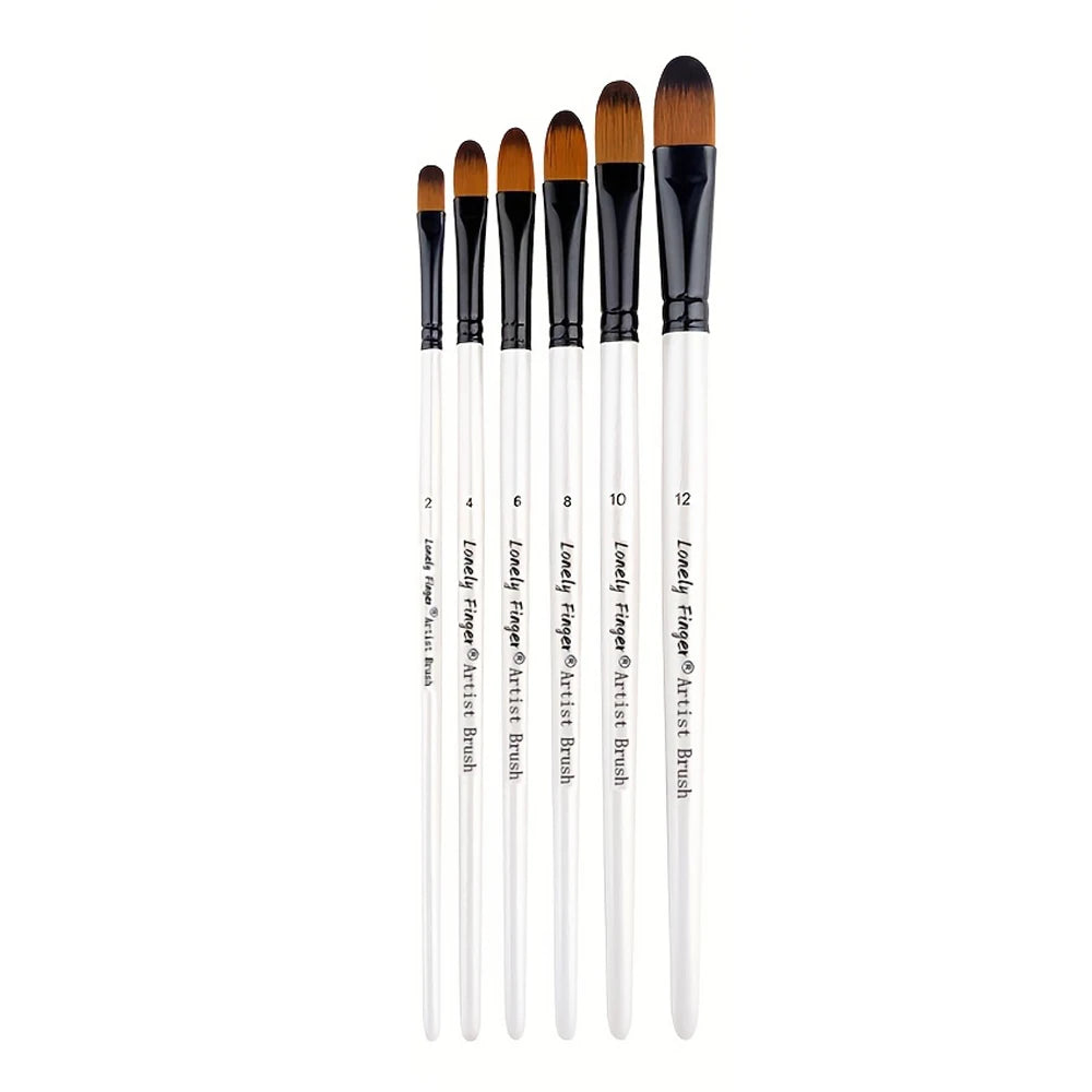 6pcs Artist Paint Brushes Set Artist Paintbrushes For Acrylic Oil Watercolor Acrylic Painting For Body Face Rock Canvas