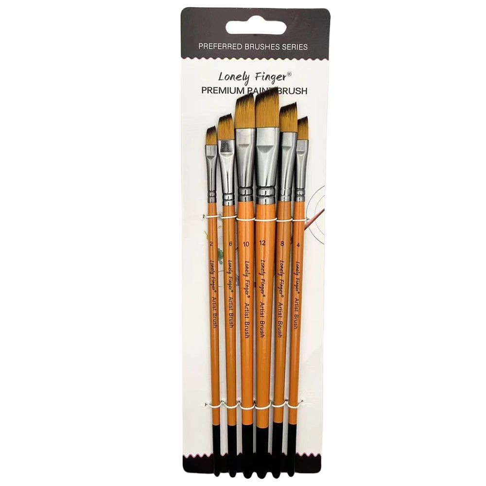 6pcs Artist Paint Brushes Set Artist Paintbrushes For Acrylic Oil Watercolor Acrylic Painting For Body Face Rock Canvas