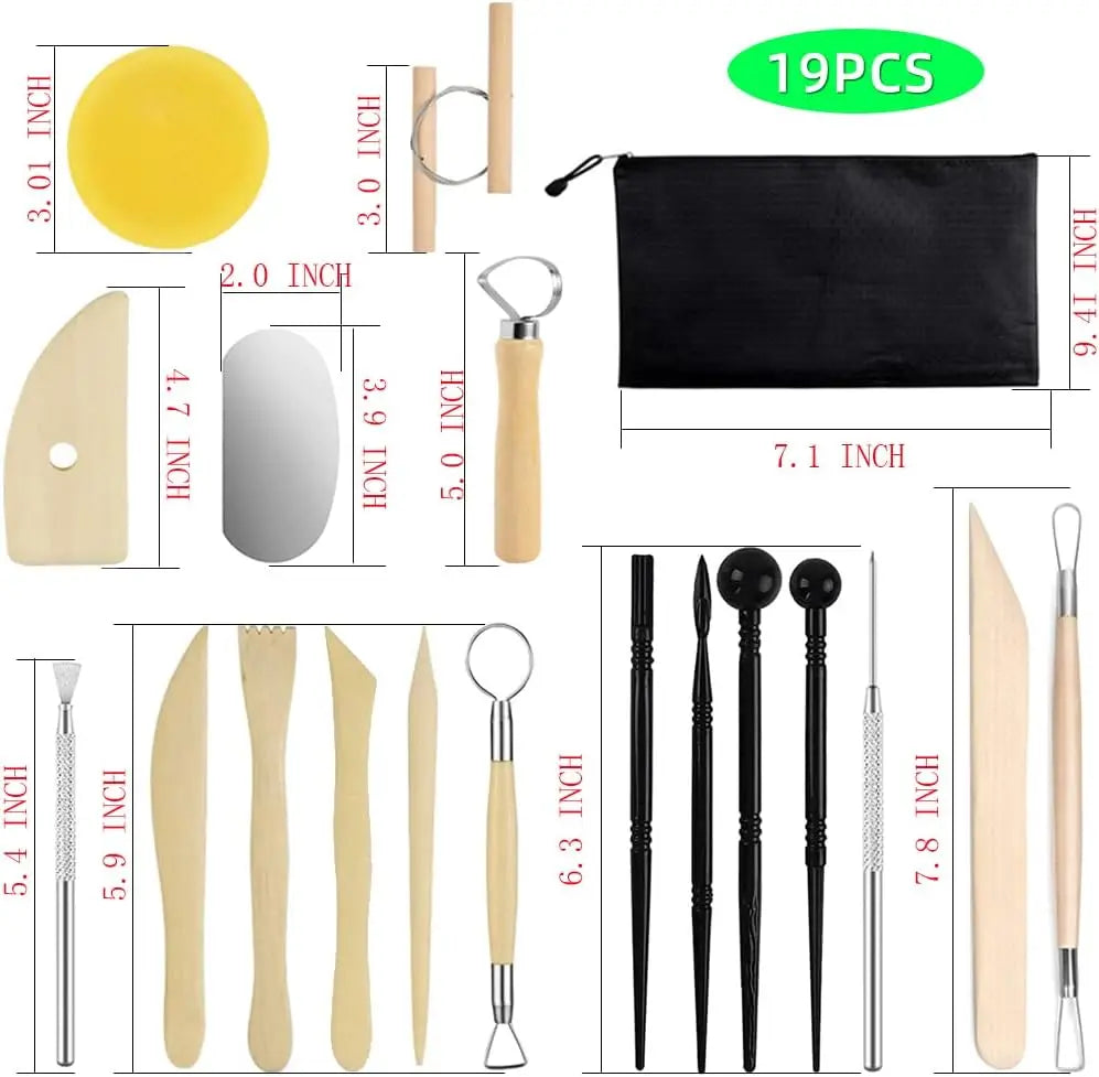 Polymer Clay Set Clay Sculpting Tools Set With Air Drying Practical Ceramic Clay Carving Tools Drawing/ Molding/ Modeling Gifts
