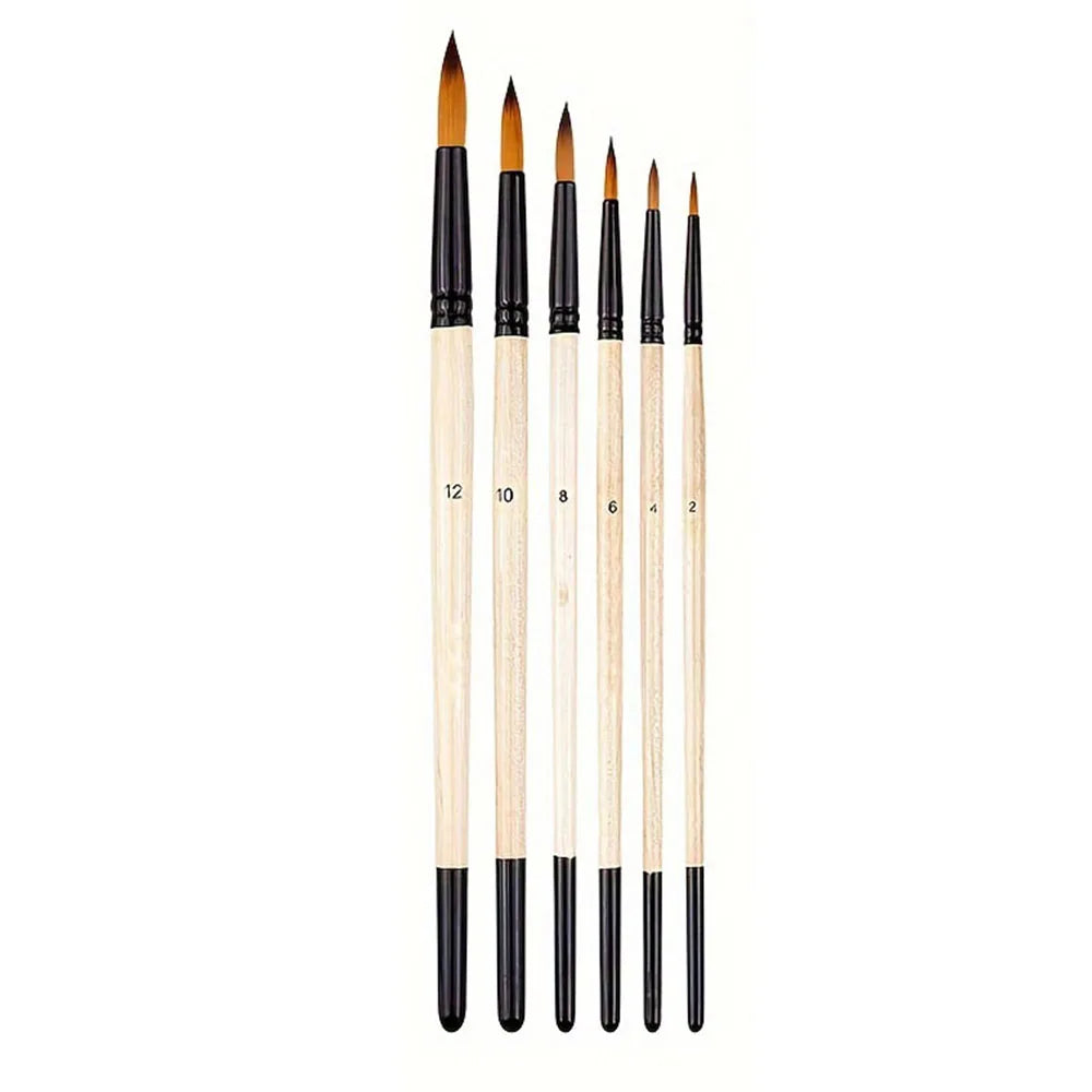 6pcs Artist Paint Brushes Set Artist Paintbrushes For Acrylic Oil Watercolor Acrylic Painting For Body Face Rock Canvas