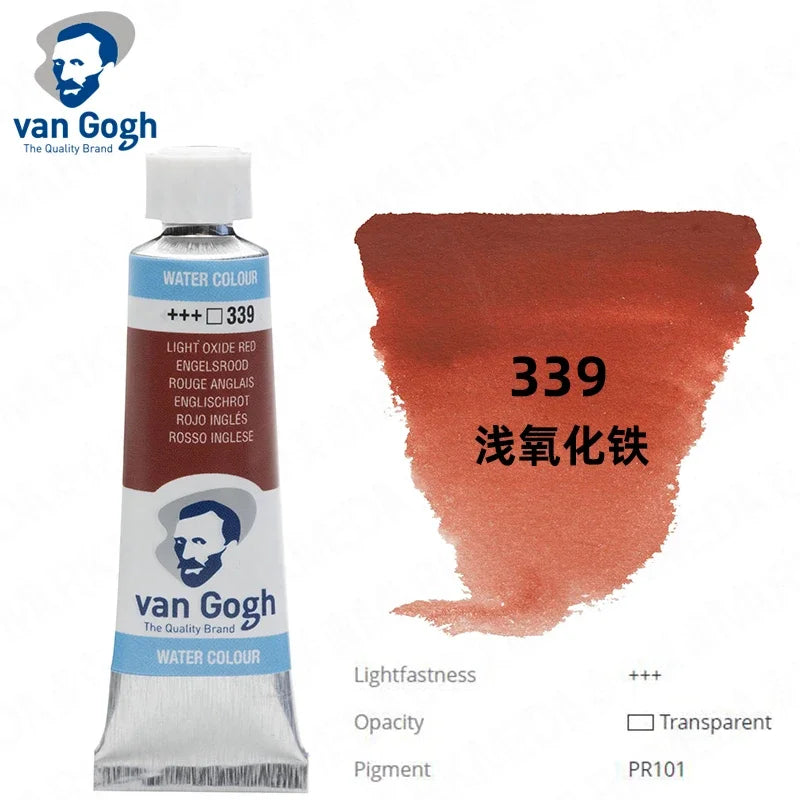 Talens Van Gogh Watercolor Paint,10ml Tube Artist Level Brilliant Transparent Intense Colors highest degree of lightfastness +++