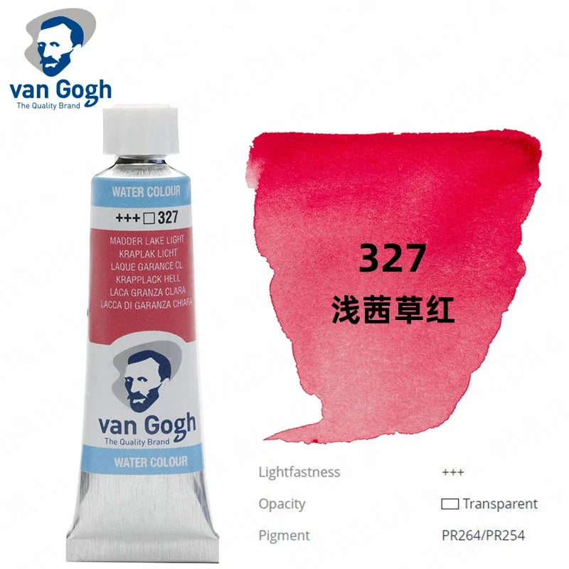 Talens Van Gogh Watercolor Paint,10ml Tube Artist Level Brilliant Transparent Intense Colors highest degree of lightfastness +++