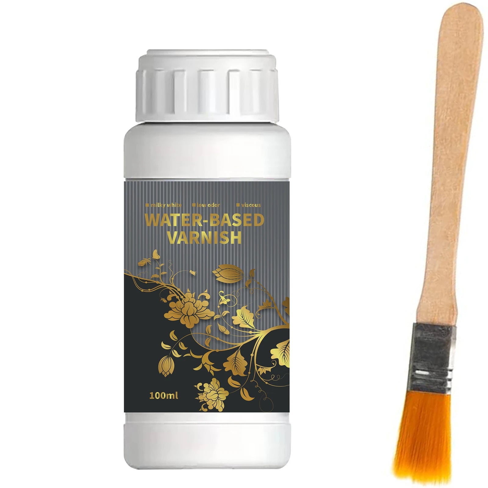 100ml/200ml Golden Leaf Gilding Adhesive Kit - Water-Based Epoxy Resin Glue for Metal Foil, Crafts & Jewelry Making on Wood, Gla