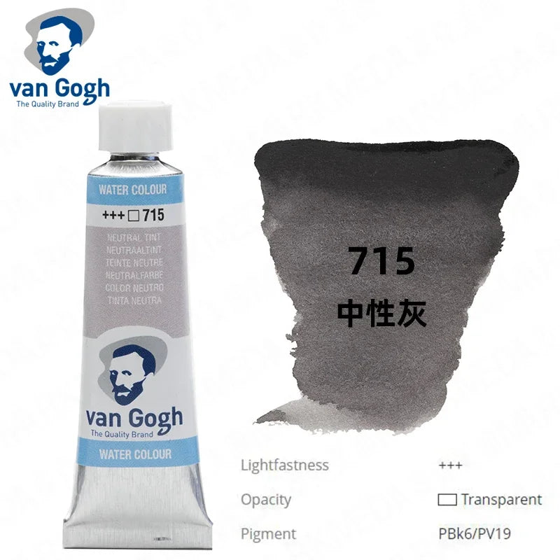 Talens Van Gogh Watercolor Paint,10ml Tube Artist Level Brilliant Transparent Intense Colors highest degree of lightfastness +++
