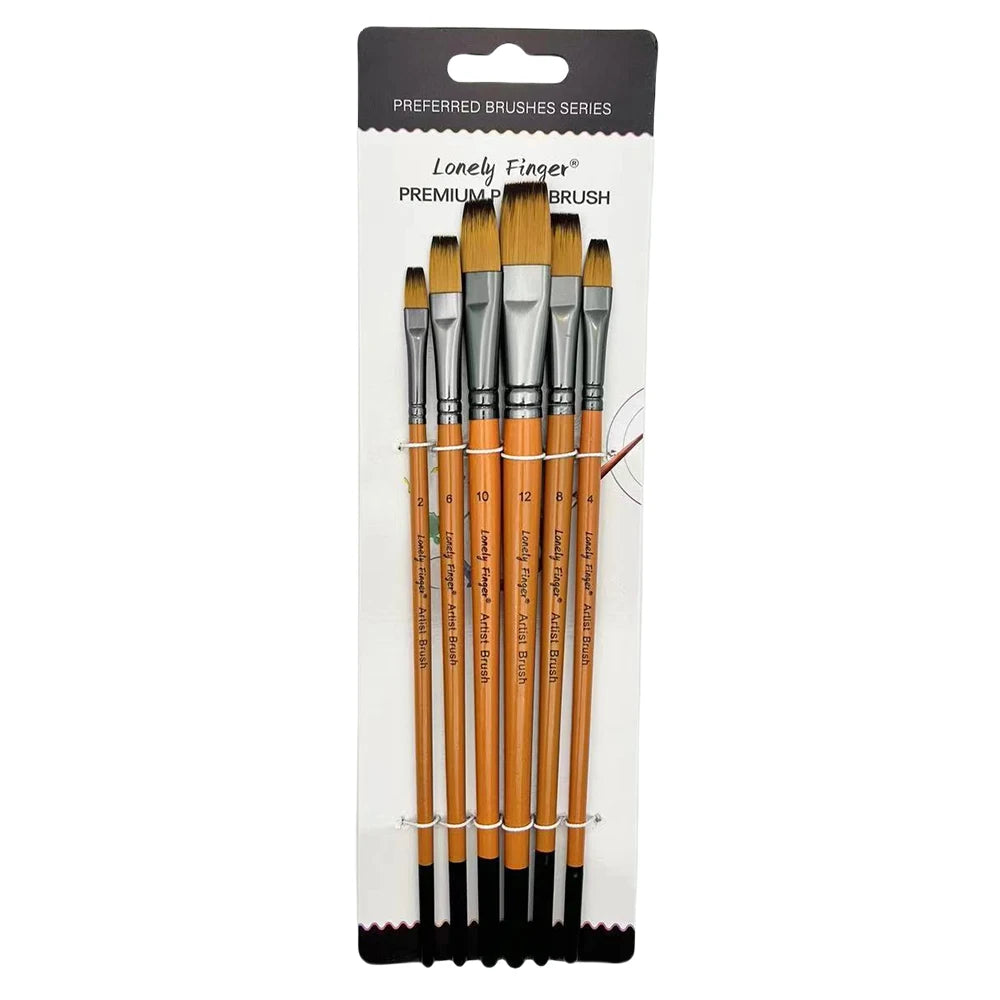 6pcs Artist Paint Brushes Set Artist Paintbrushes For Acrylic Oil Watercolor Acrylic Painting For Body Face Rock Canvas