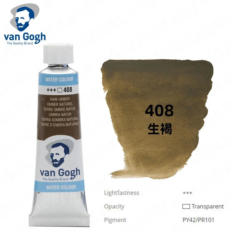 Talens Van Gogh Watercolor Paint,10ml Tube Artist Level Brilliant Transparent Intense Colors highest degree of lightfastness +++
