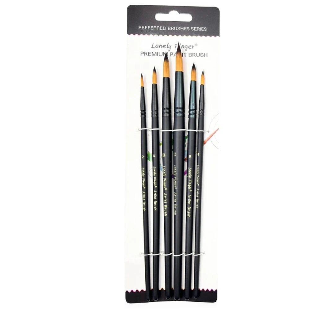 6pcs Artist Paint Brushes Set Artist Paintbrushes For Acrylic Oil Watercolor Acrylic Painting For Body Face Rock Canvas