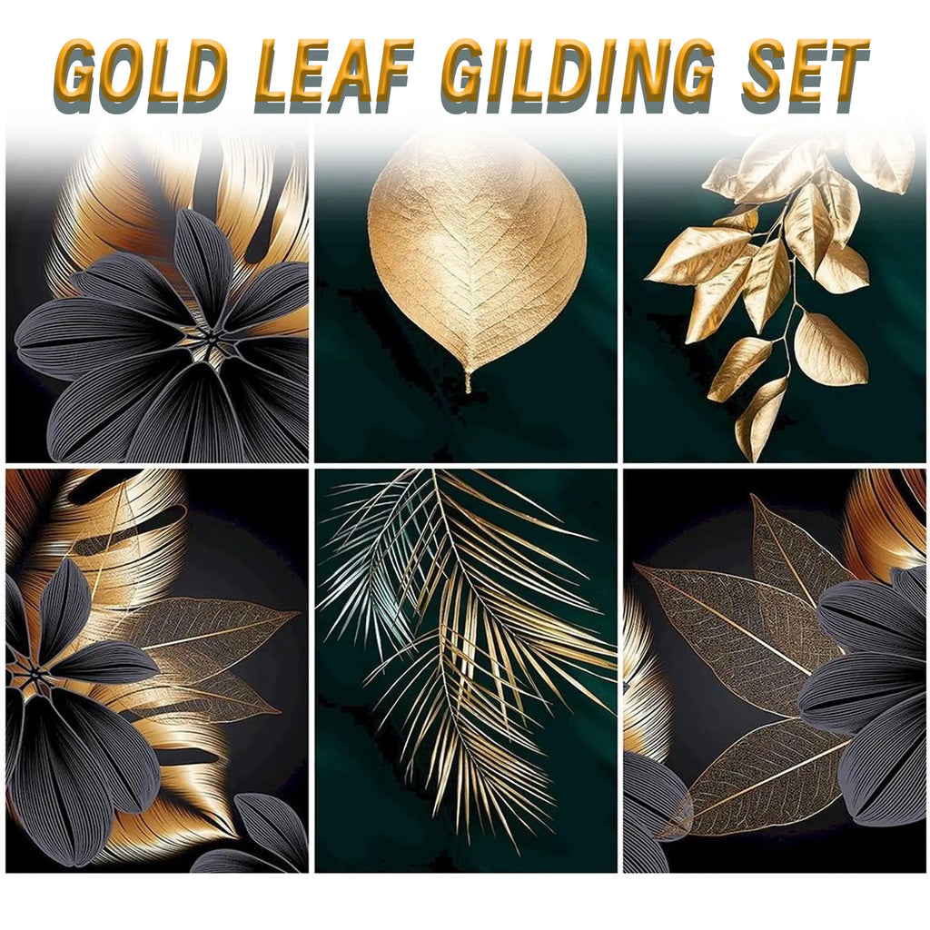 100ml/200ml Golden Leaf Gilding Adhesive Kit - Water-Based Epoxy Resin Glue for Metal Foil, Crafts & Jewelry Making on Wood, Gla