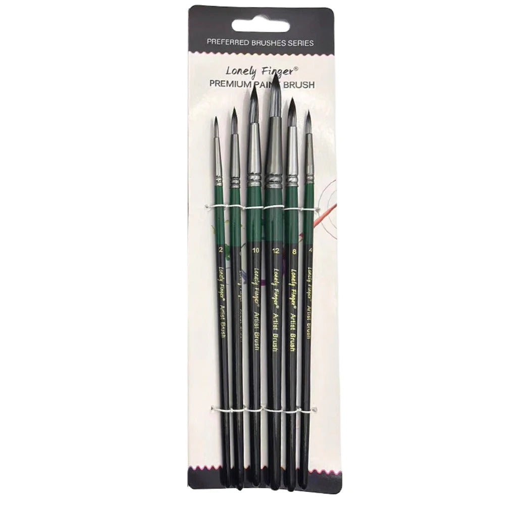 6pcs Artist Paint Brushes Set Artist Paintbrushes For Acrylic Oil Watercolor Acrylic Painting For Body Face Rock Canvas