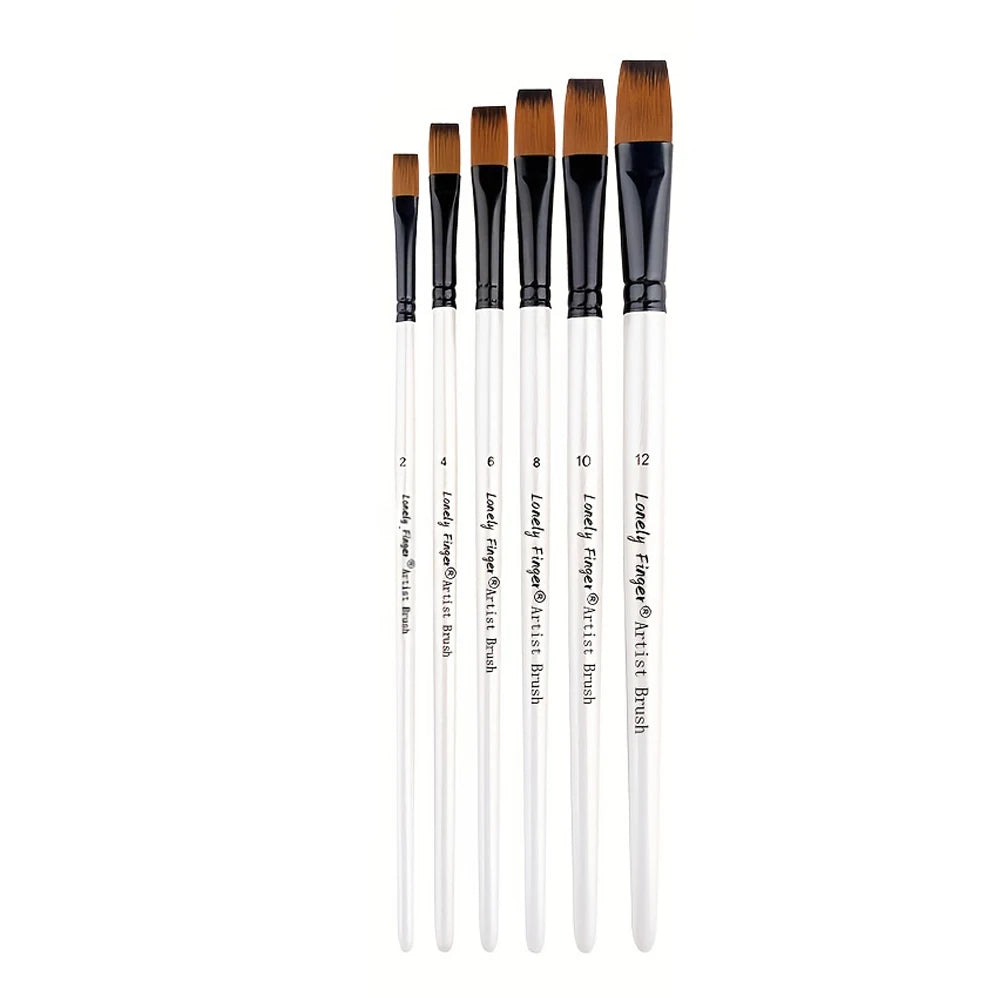6pcs Artist Paint Brushes Set Artist Paintbrushes For Acrylic Oil Watercolor Acrylic Painting For Body Face Rock Canvas