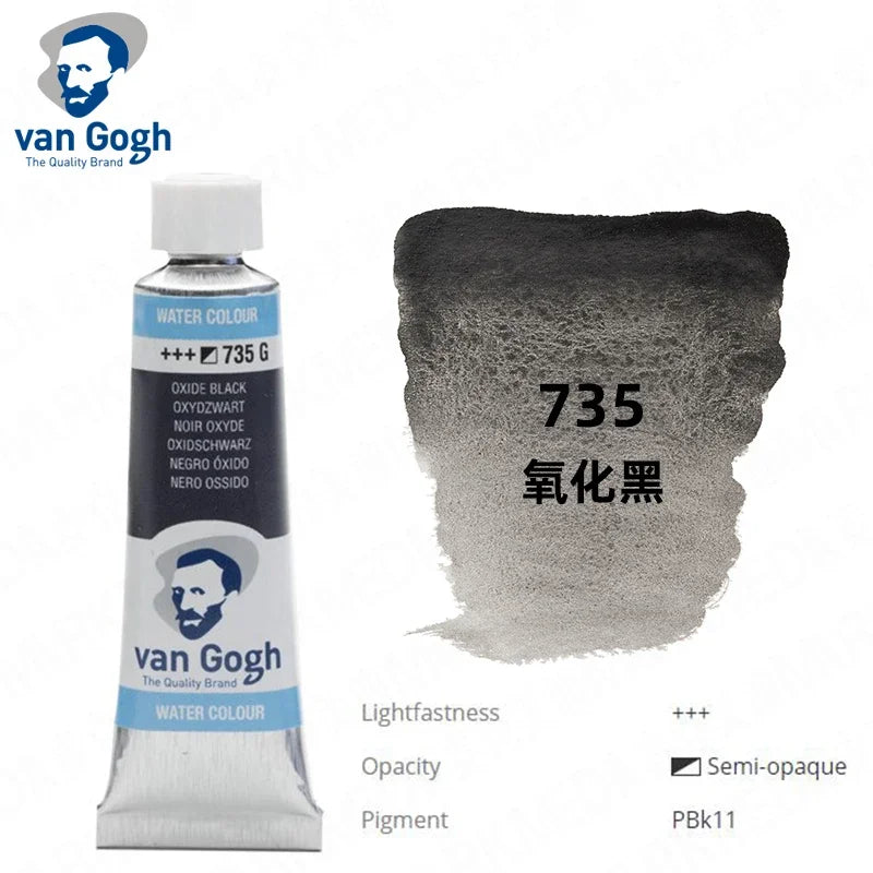 Talens Van Gogh Watercolor Paint,10ml Tube Artist Level Brilliant Transparent Intense Colors highest degree of lightfastness +++