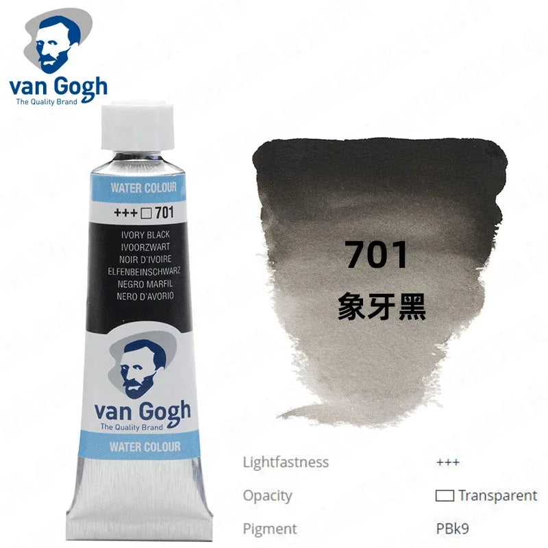 Talens Van Gogh Watercolor Paint,10ml Tube Artist Level Brilliant Transparent Intense Colors highest degree of lightfastness +++