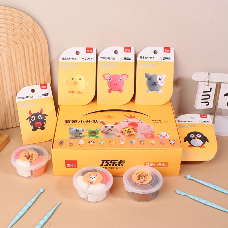 Air Dry Clay Kit For Kids, Creative Molding Clay Gift Kits With Tools, Super Light DIY Soft Clay Toys Gift Box Set Gifts