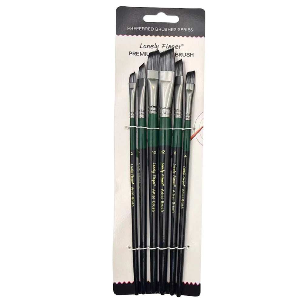 6pcs Artist Paint Brushes Set Artist Paintbrushes For Acrylic Oil Watercolor Acrylic Painting For Body Face Rock Canvas
