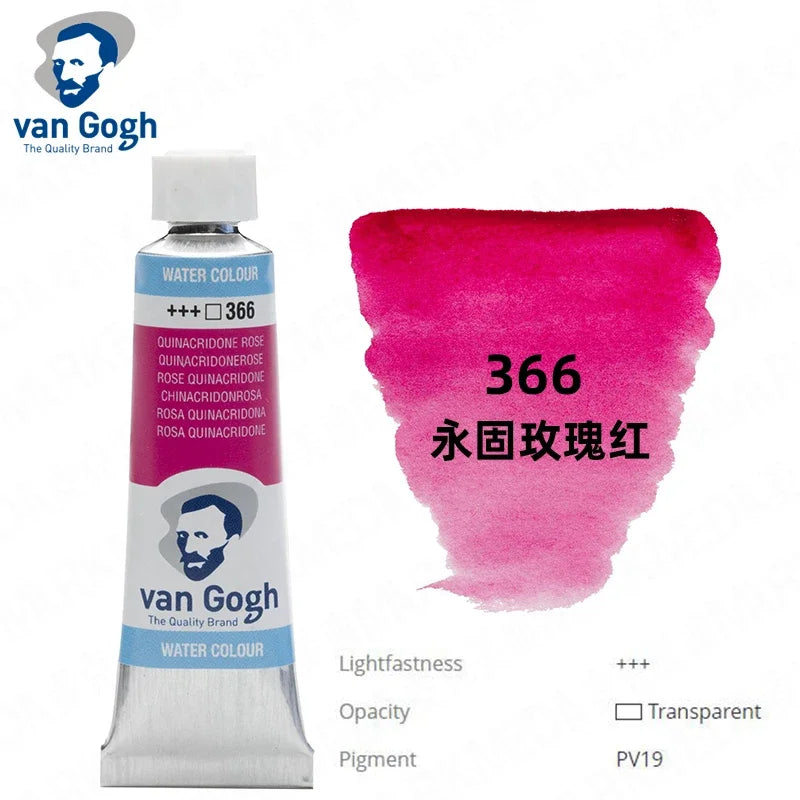 Talens Van Gogh Watercolor Paint,10ml Tube Artist Level Brilliant Transparent Intense Colors highest degree of lightfastness +++