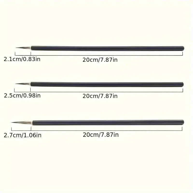 A Set Chinese Calligraphy Brush ceramics Hook Line Fine Paint Brush Pen Weasel Mouse Whisker Stone Badger Hair Paint Brush