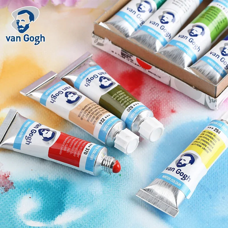 Talens Van Gogh Watercolor Paint,10ml Tube Artist Level Brilliant Transparent Intense Colors highest degree of lightfastness +++