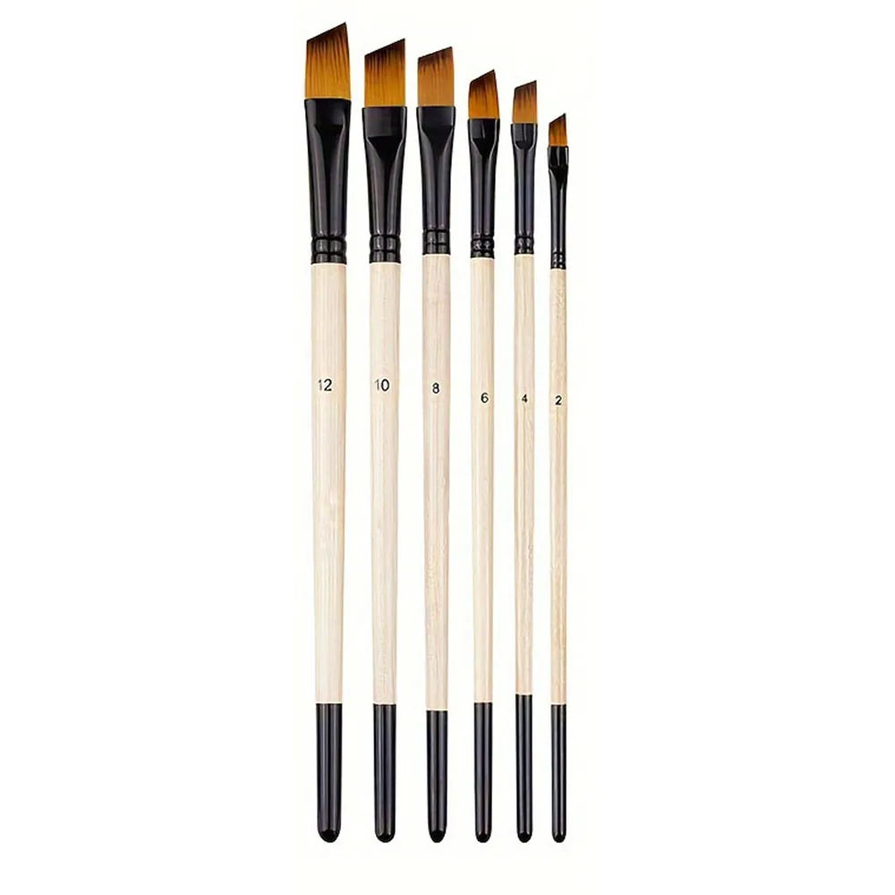 6pcs Artist Paint Brushes Set Artist Paintbrushes For Acrylic Oil Watercolor Acrylic Painting For Body Face Rock Canvas