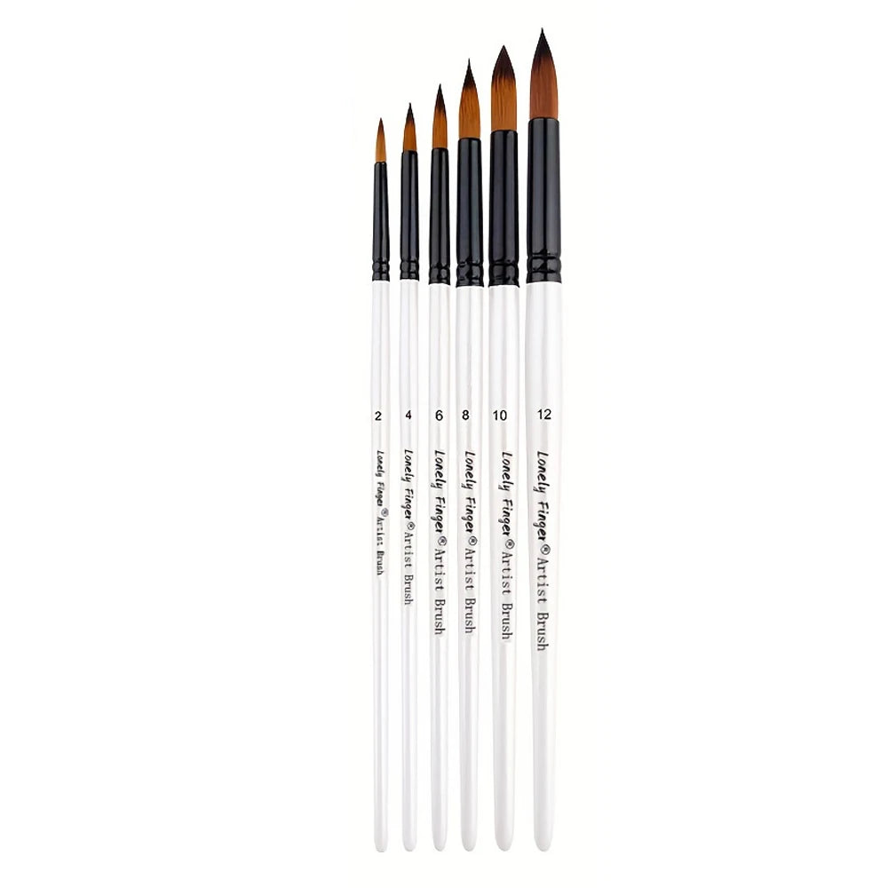 6pcs Artist Paint Brushes Set Artist Paintbrushes For Acrylic Oil Watercolor Acrylic Painting For Body Face Rock Canvas
